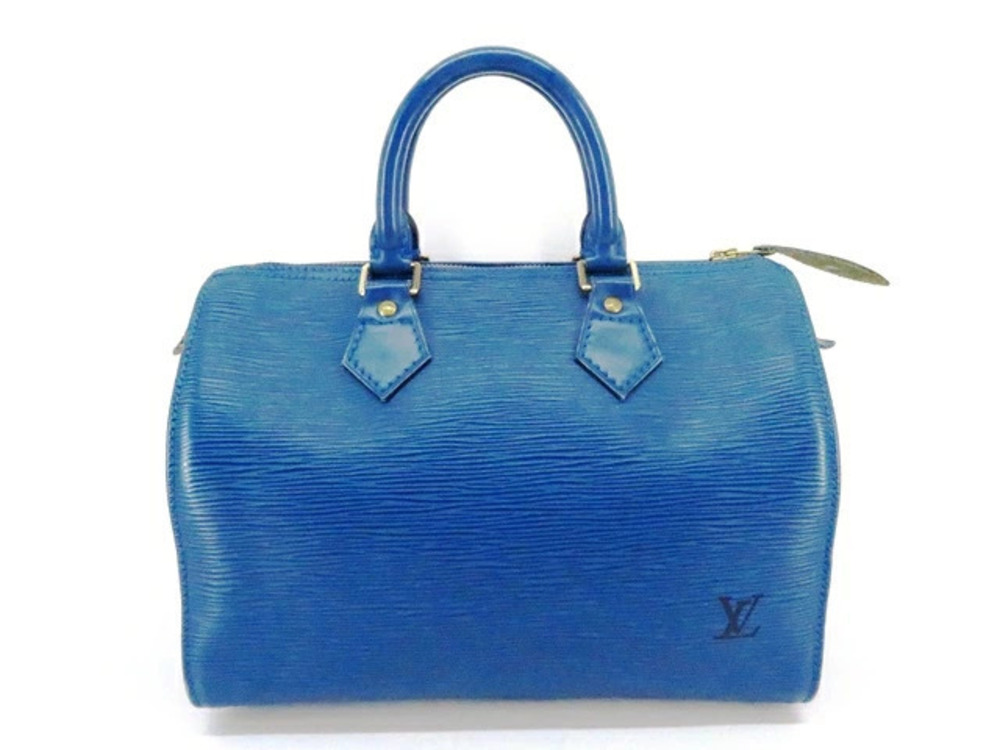 LOUIS VUITTON Speedy Handbag Epi Toledo Blue